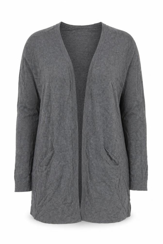 Select Womens Grey V-Neck  Viscose Cardigan Jumper Size 10