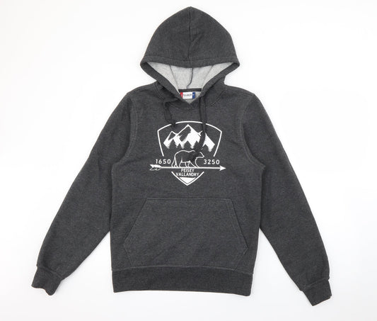 Clique Womens Grey  Polyester Pullover Hoodie Size XS   - Bear Peisey Vallandry