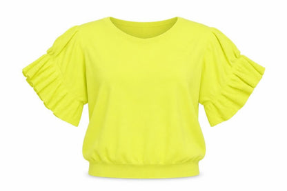 Next Womens Yellow Crew Neck  Viscose Pullover Jumper Size 12