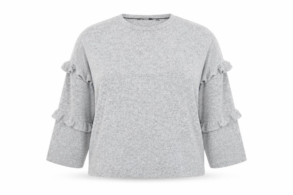 Dorothy Perkins Womens Grey Crew Neck  Polyester Pullover Jumper Size 18