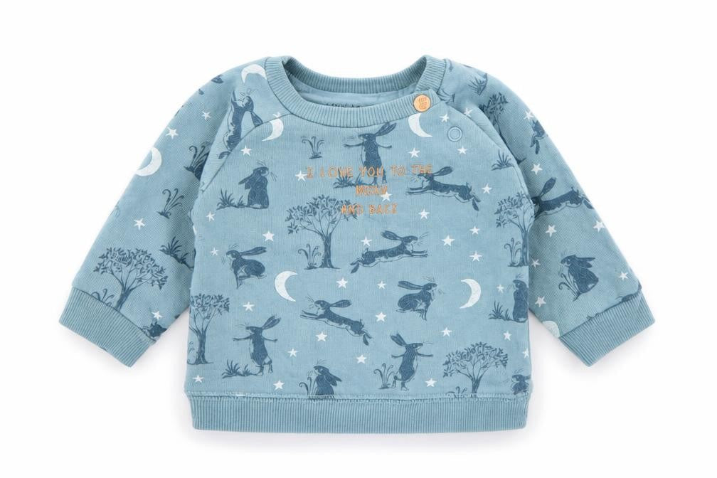 TU Baby Blue Geometric Cotton Pullover Jumper Size 0-3 Months  Snap