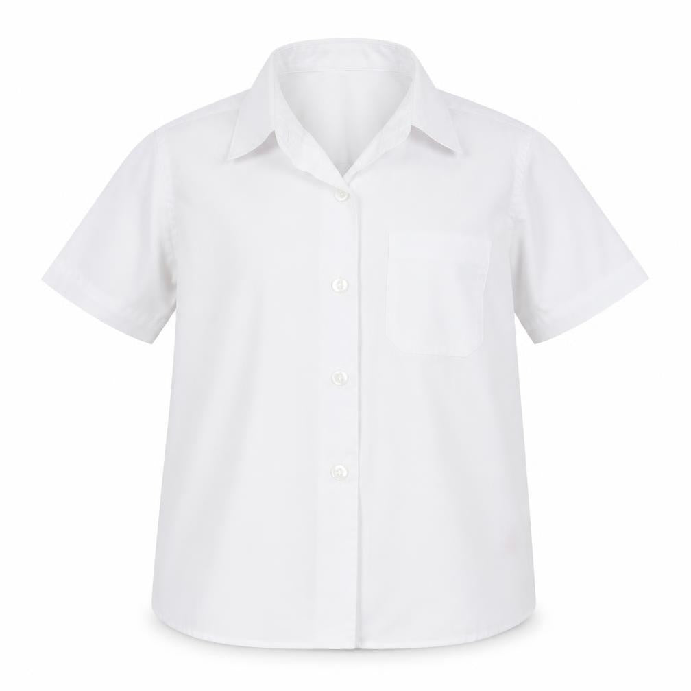 Dunnes Stores Girls White  Polyester Basic Button-Up Size 5-6 Years Collared Button - School wear