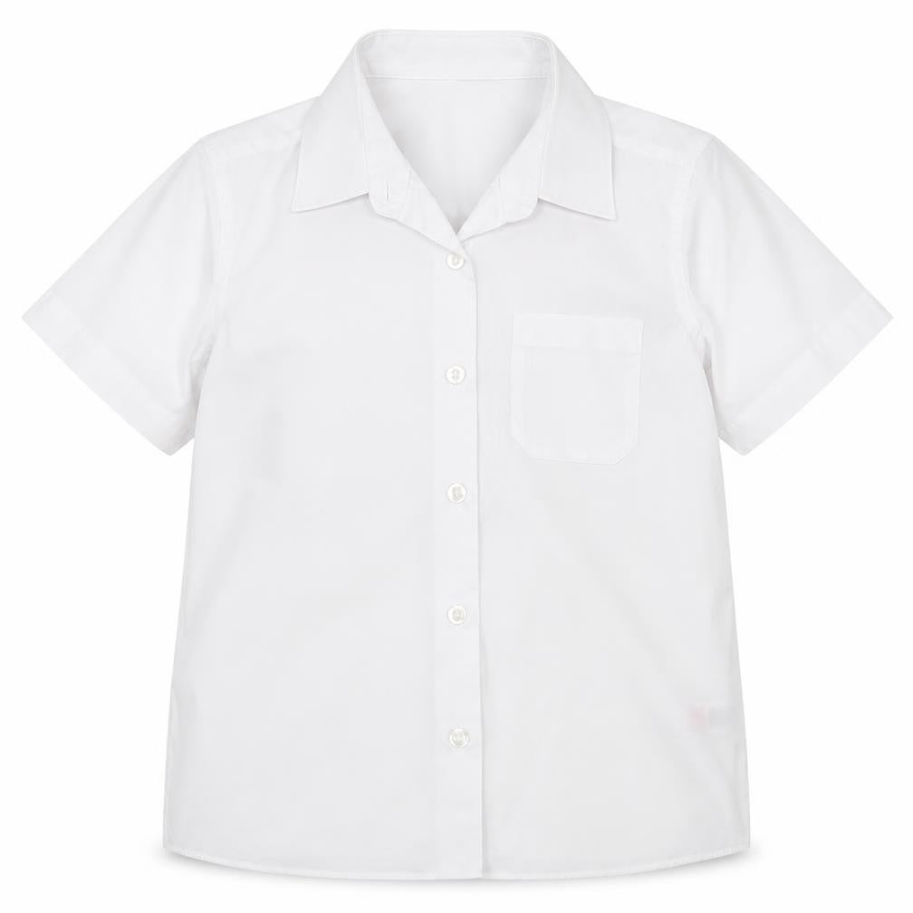 Dunnes Stores Girls White  Polyester Basic Button-Up Size 5-6 Years Collared Button - School wear