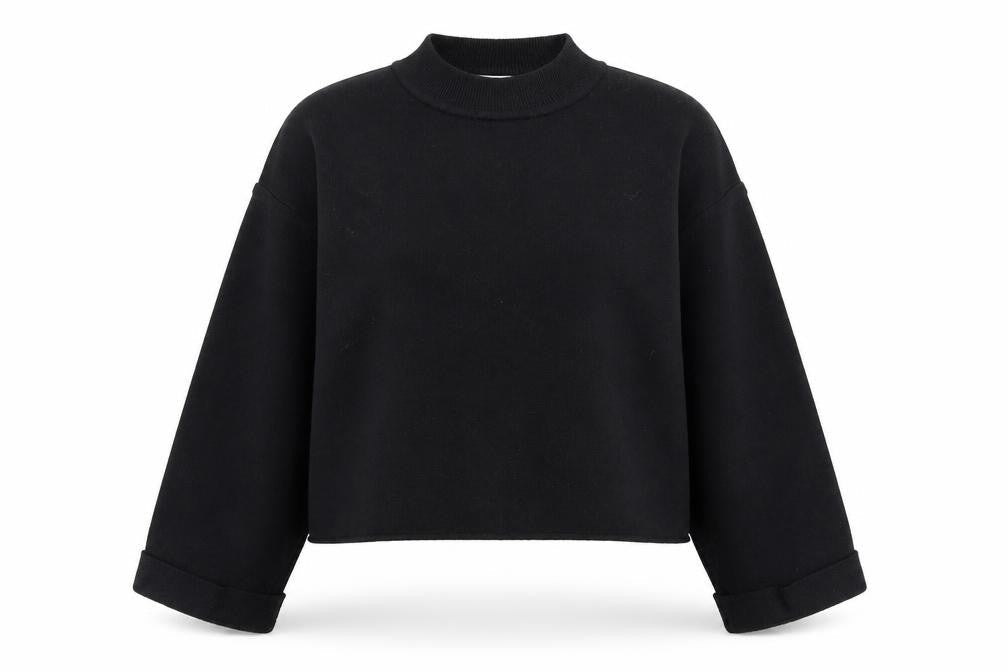 Zara Girls Black High Neck  Polyester Pullover Jumper Size 11-12 Years  Pullover - Cropped