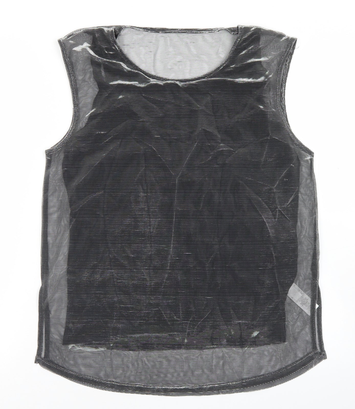 NEXT Womens Silver  Polyester Basic Tank Size 12 Round Neck