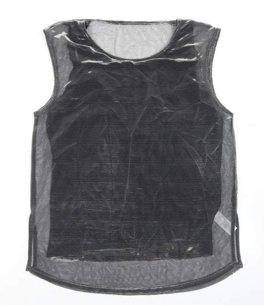 NEXT Womens Silver  Polyester Basic Tank Size 12 Round Neck