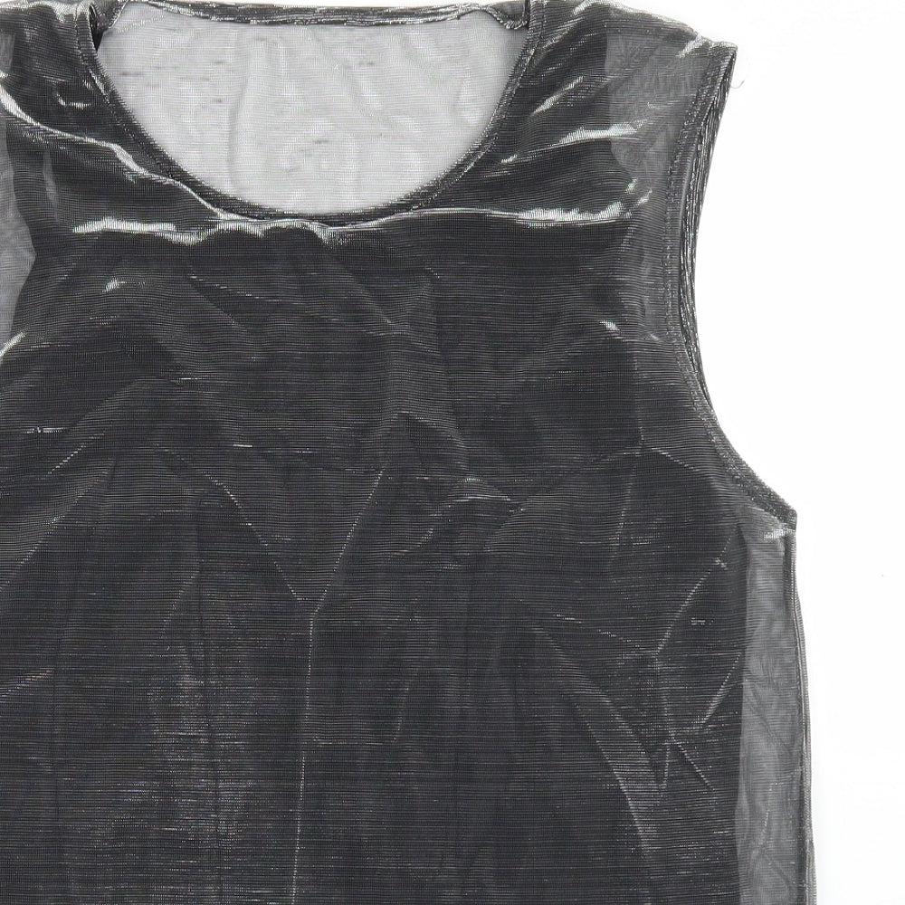 NEXT Womens Silver  Polyester Basic Tank Size 12 Round Neck