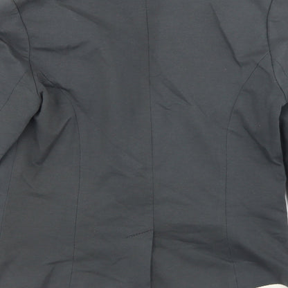 Simon Jeffrey Womens Grey  Cotton Jacket Blazer Size 10