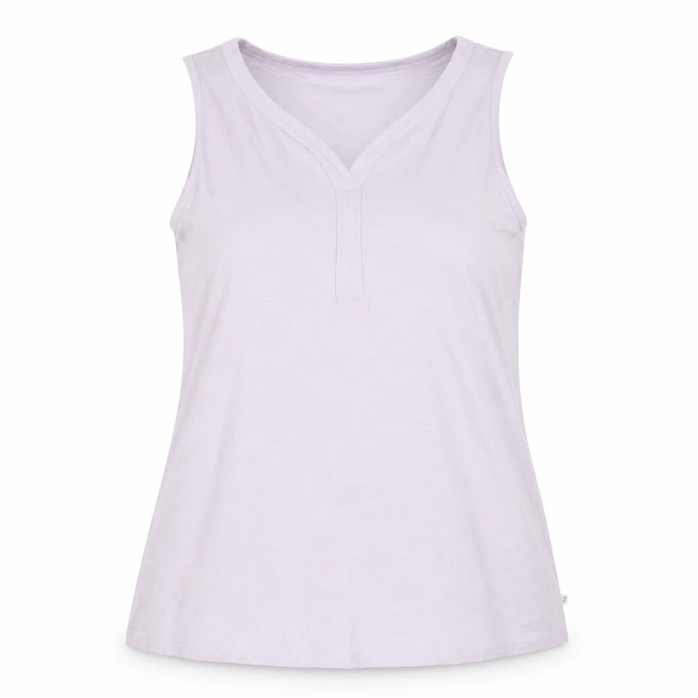 Zhenzi Womens Purple  Viscose Basic Tank Size M Round Neck