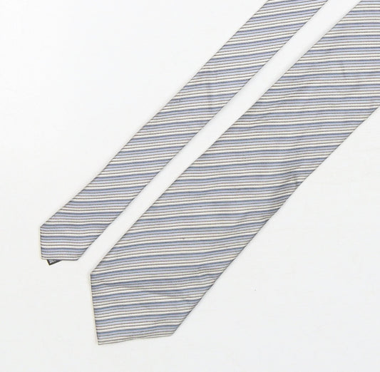 Collezione Mens Multicoloured Striped Silk Pointed Tie One Size