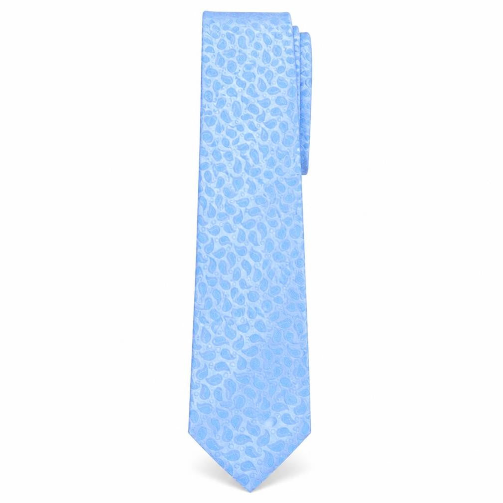 Tie Rack Mens Blue Paisley Polyester Pointed Tie One Size