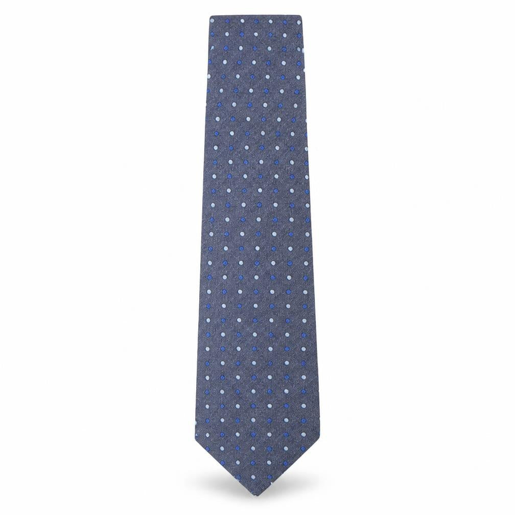 Marks & Spencer Mens Grey Polka Dot Silk Pointed Tie One Size