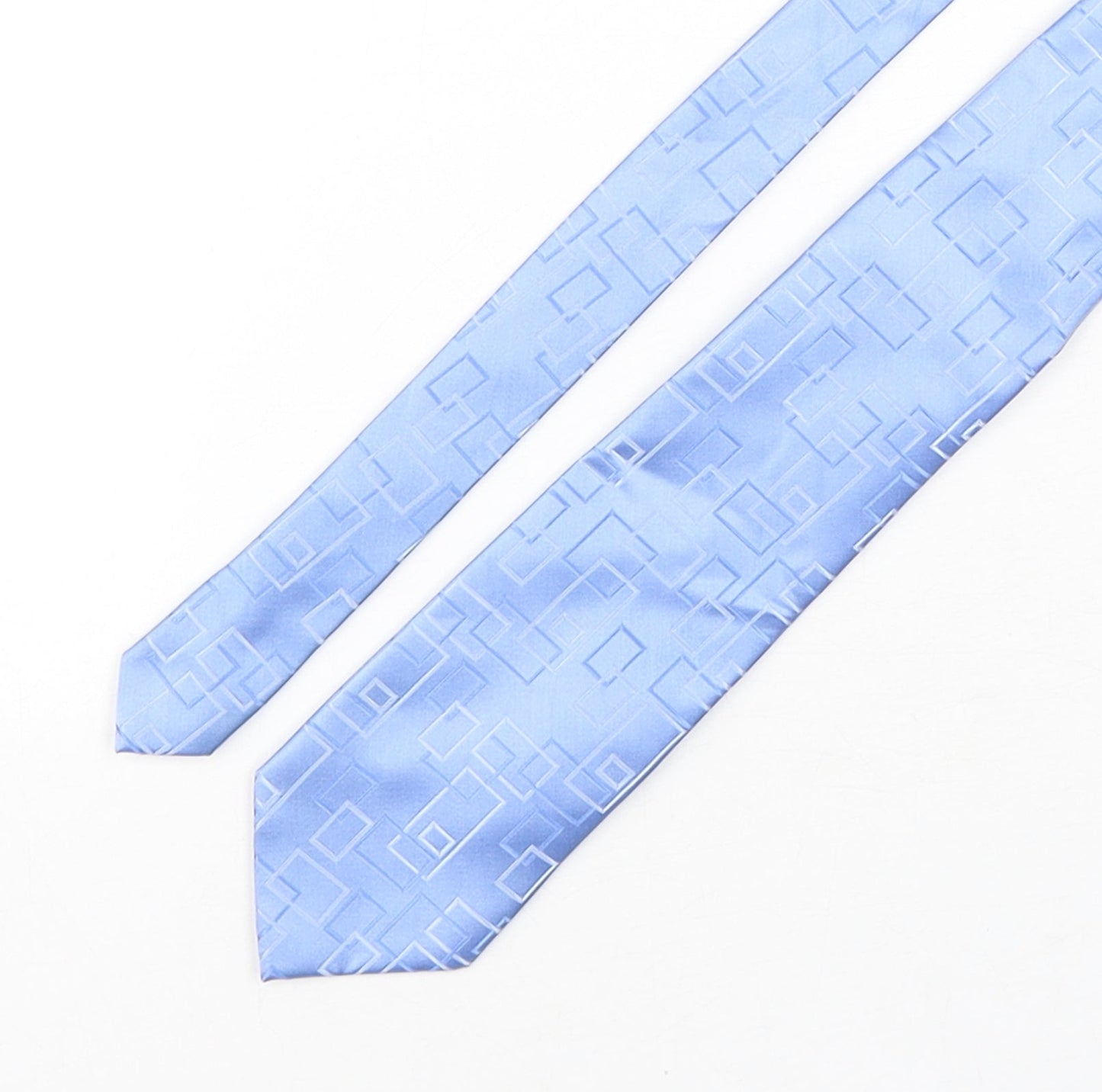 NEXT Mens Blue Geometric Polyester Pointed Tie One Size