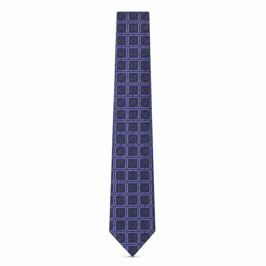 Marks & Spencer Mens Purple Geometric Polyester Pointed Tie One Size