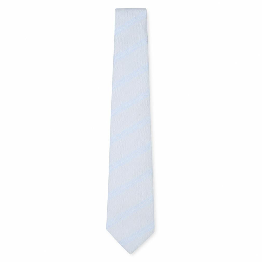 Florence Style  Mens Blue Striped Silk Pointed Tie One Size