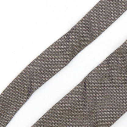 Collezione Mens Brown Geometric Silk Pointed Tie One Size