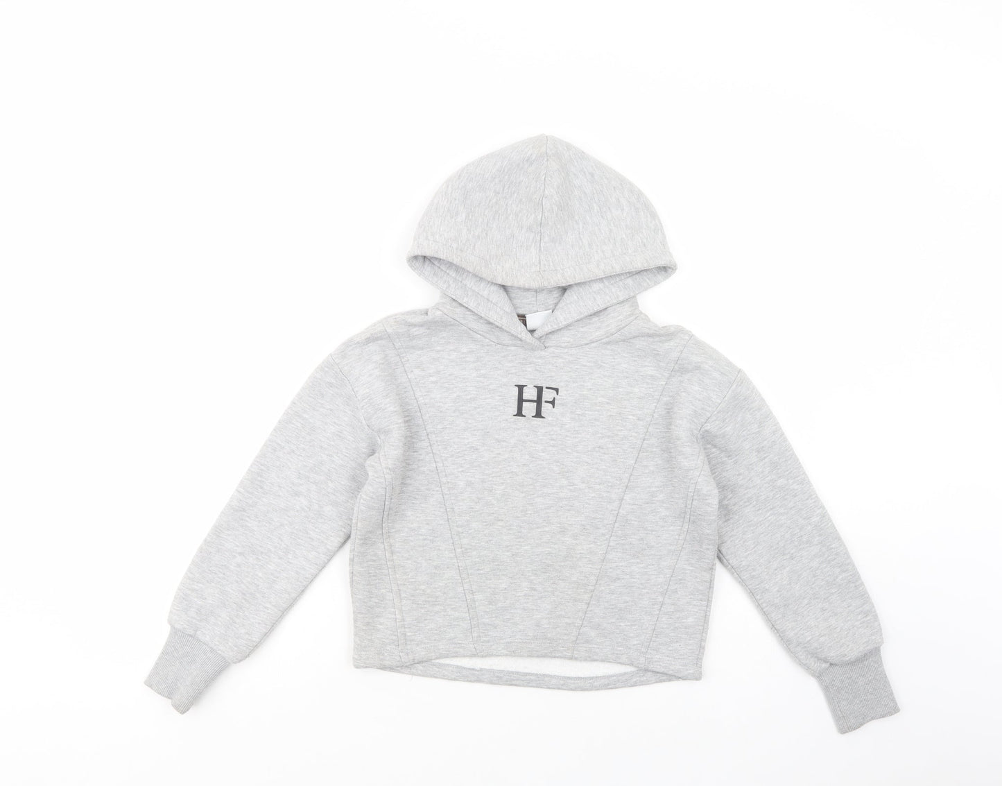 Holyfield Womens Grey  Polyester Pullover Hoodie Size 8  Pullover - Cropped