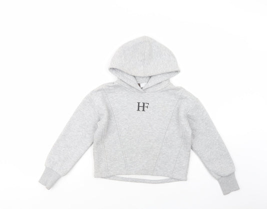 Holyfield Womens Grey  Polyester Pullover Hoodie Size 8  Pullover - Cropped