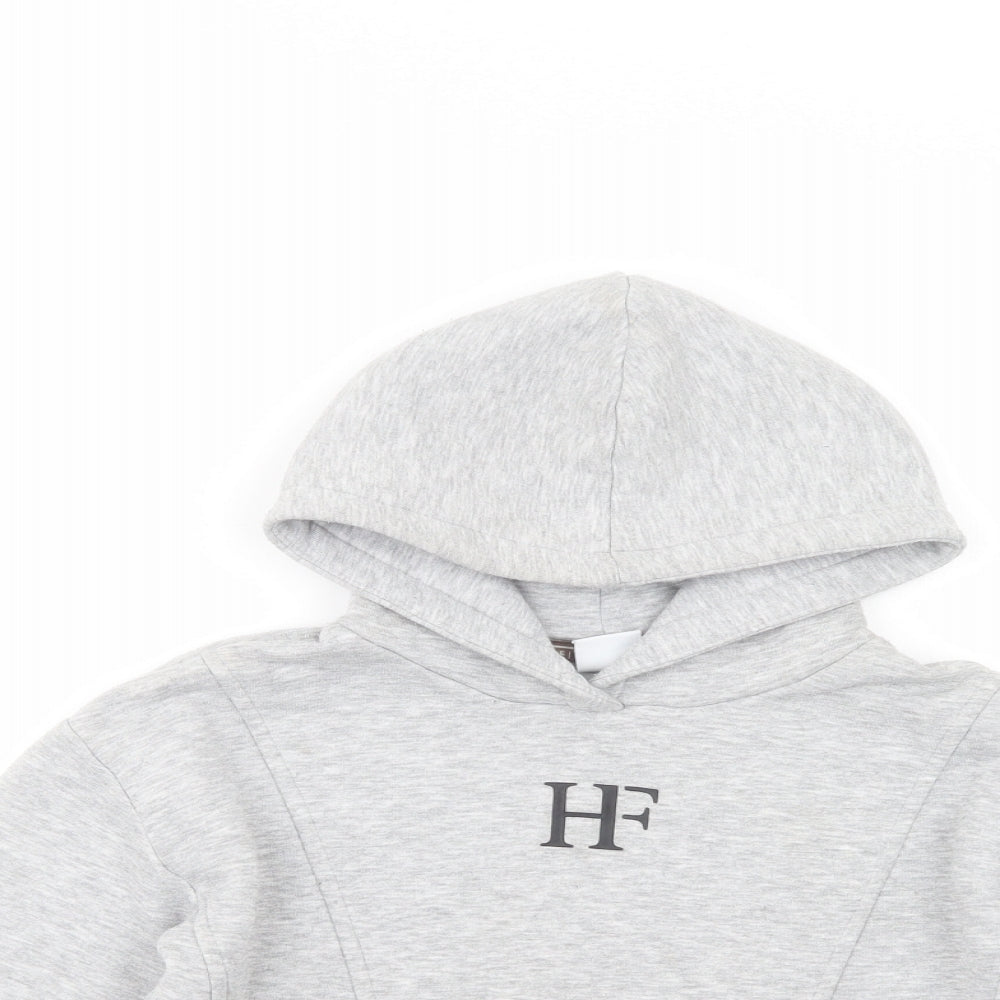 Holyfield Womens Grey  Polyester Pullover Hoodie Size 8  Pullover - Cropped