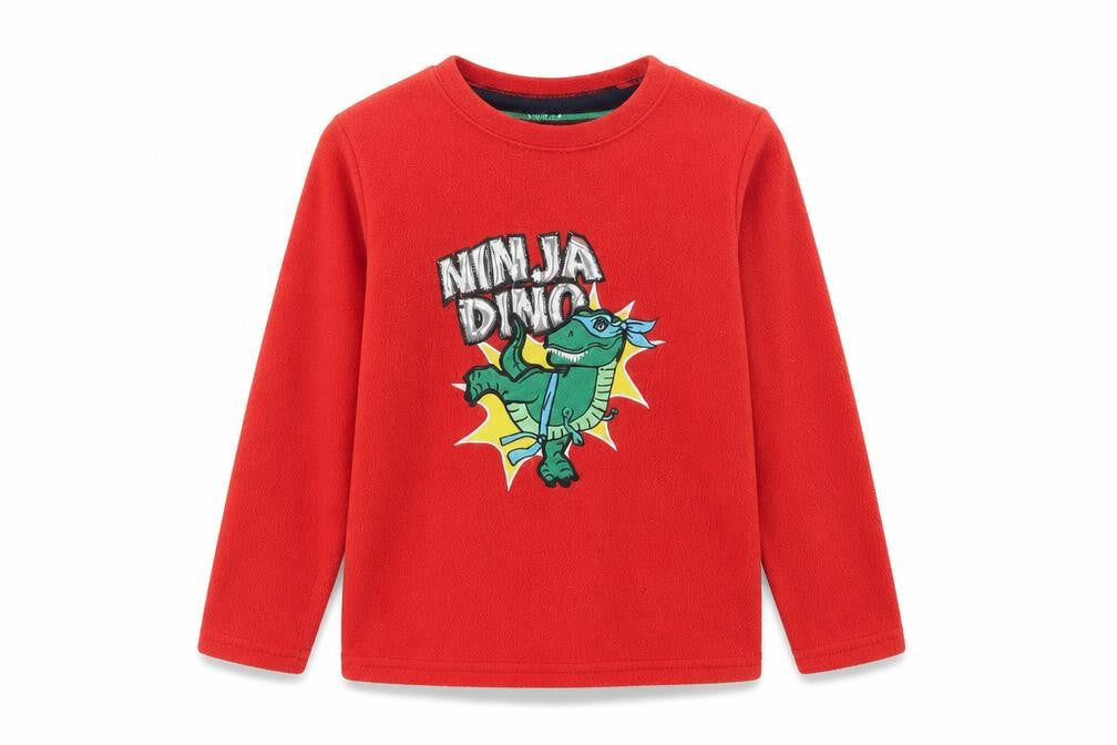 Primark Boys Red  Polyester Pullover Sweatshirt Size 4-5 Years  Pullover - Ninja Dino