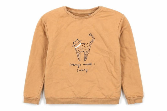 George Girls Brown  Cotton Pullover Sweatshirt Size 5-6 Years  Pullover - Todays Mood Sassy