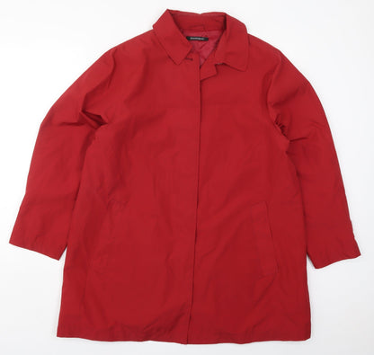 Preloved Dannimac Womens Red   Overcoat Coat Size M  Button - Front