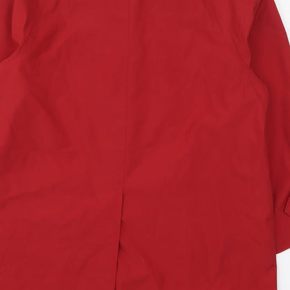 Preloved Dannimac Womens Red   Overcoat Coat Size M  Button - Label