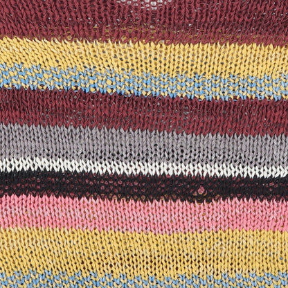 River Island Womens Multicoloured V-Neck Striped Polyester Pullover Jumper Size 10