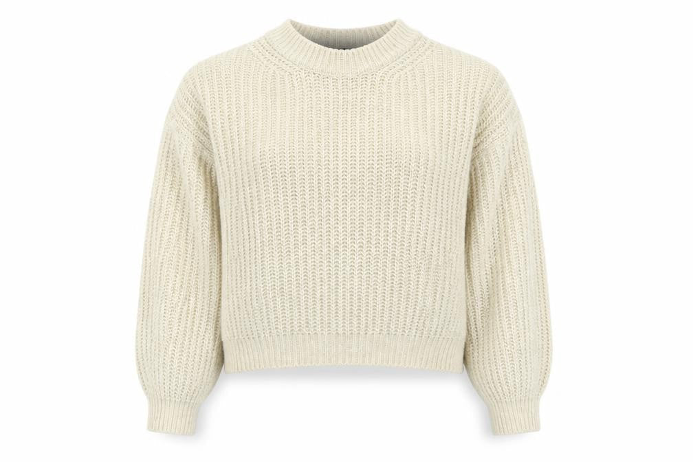 New Look Womens Beige Crew Neck  Acrylic Pullover Jumper Size M