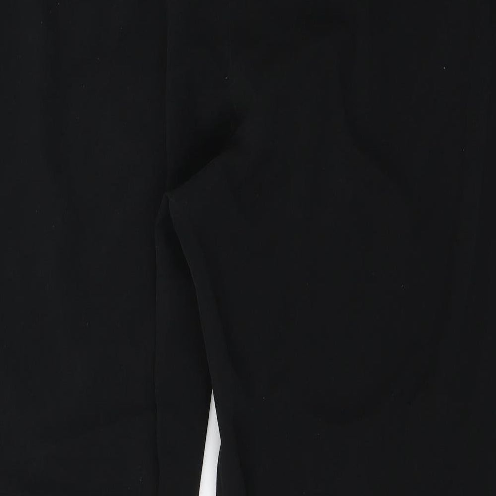 BM Womens Black  Polyester Carrot Trousers Size 20 L25 in Regular Zip