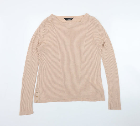 Dorothy Perkins Womens Pink Round Neck  Acrylic Pullover Jumper Size 12