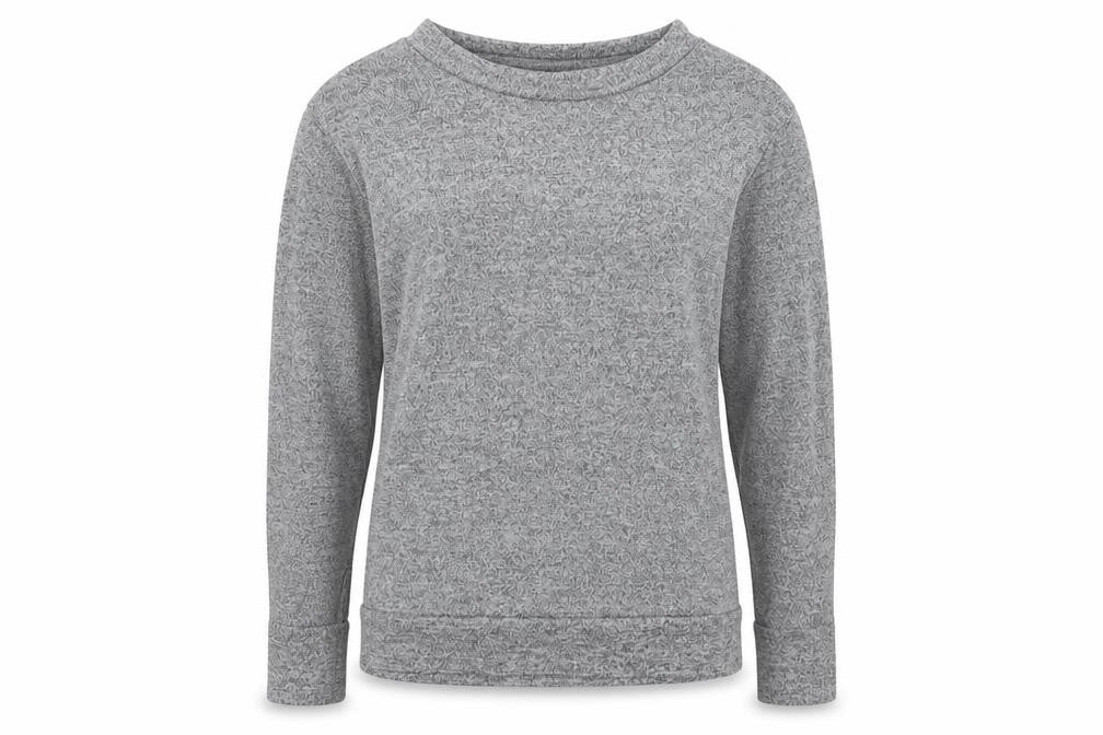Misspap Womens Grey Round Neck  Polyester Pullover Jumper Size 6