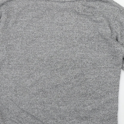 Misspap Womens Grey Round Neck  Polyester Pullover Jumper Size 6
