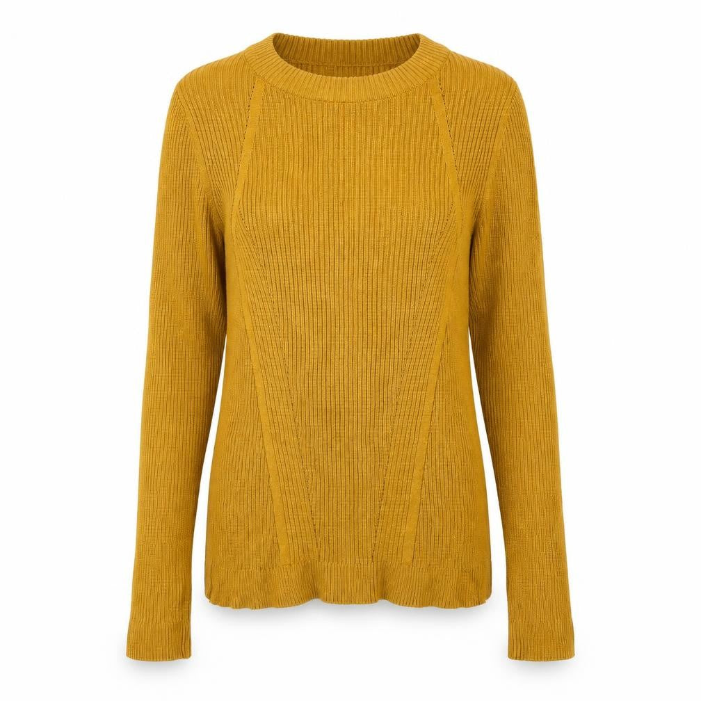 Topshop Womens Yellow Round Neck  Viscose Pullover Jumper Size S