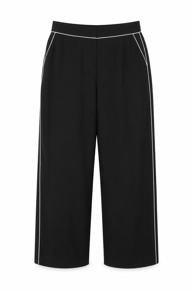 F&F Womens Black  Polyester Trousers  Size 12 L22 in Regular Zip