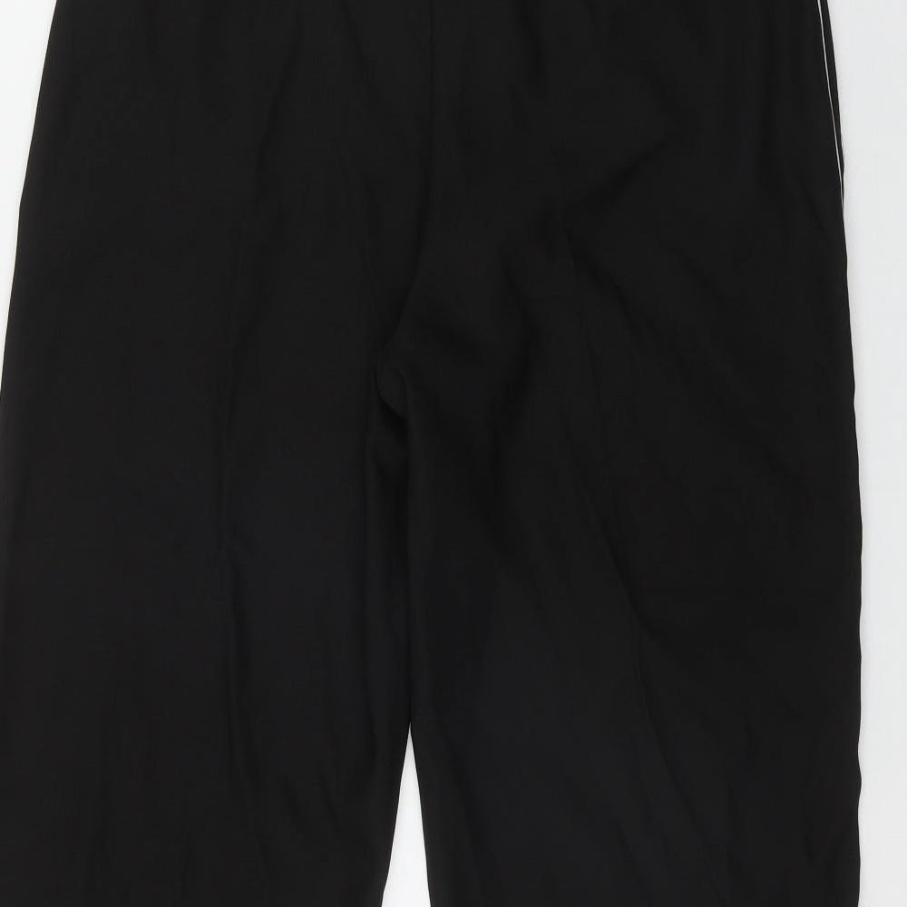 F&F Womens Black  Polyester Trousers  Size 12 L22 in Regular Zip
