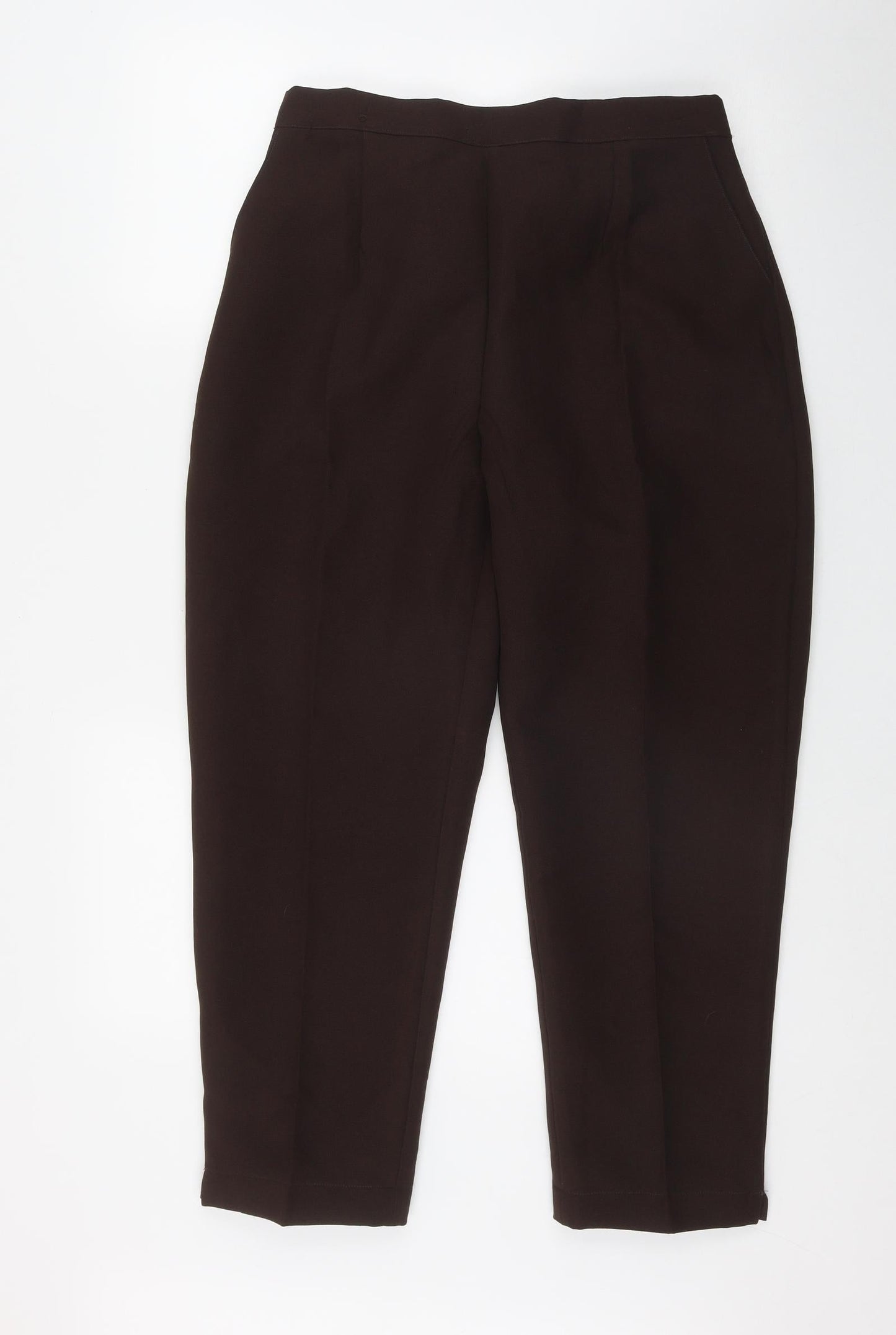 Preworn Womens Brown  Polyester Trousers  Size 16 L25 in Regular