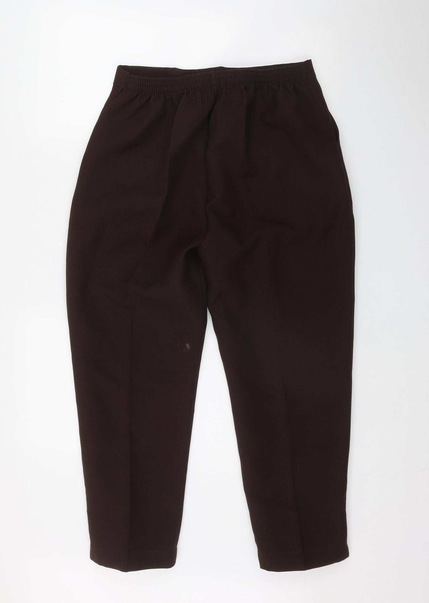 Preworn Womens Brown  Polyester Trousers  Size 16 L25 in Regular