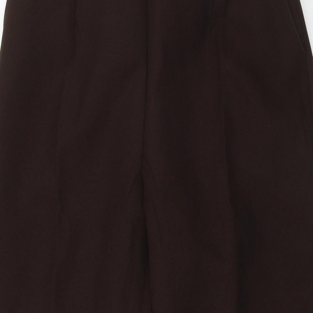 Preworn Womens Brown  Polyester Trousers  Size 16 L25 in Regular