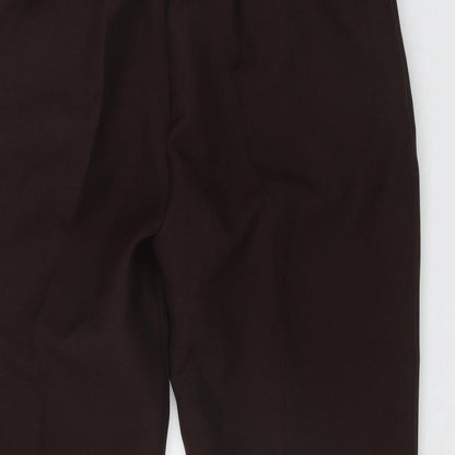 Preworn Womens Brown  Polyester Trousers  Size 16 L25 in Regular