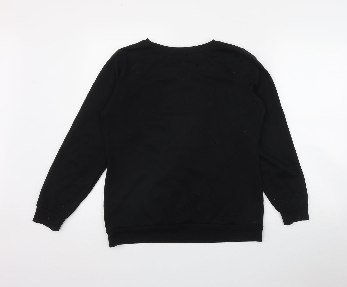 F&F Womens Black  Polyester Pullover Sweatshirt Size 12  Pullover