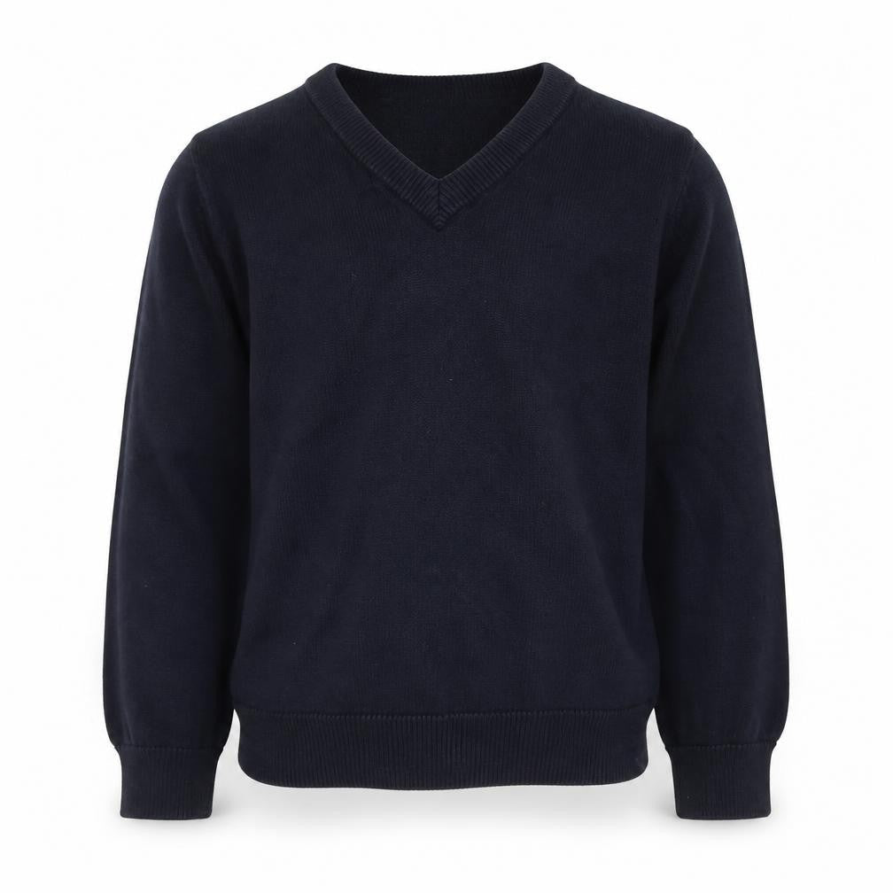 Marks & Spencer Boys Blue V-Neck  Cotton Pullover Jumper Size 3-4 Years  Pullover