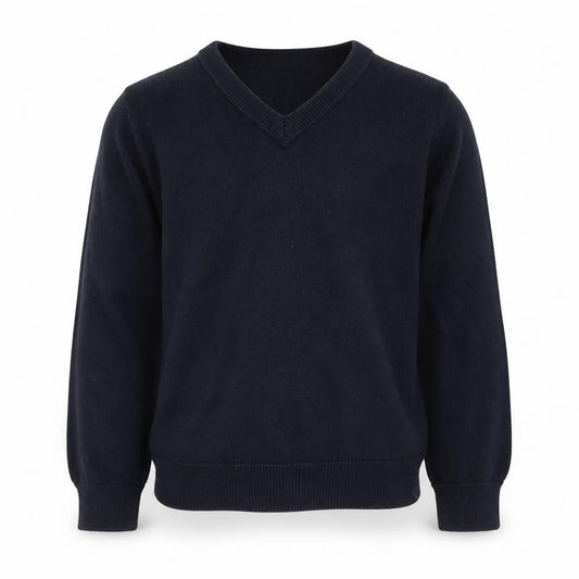 Marks & Spencer Boys Blue V-Neck  Cotton Pullover Jumper Size 3-4 Years  Pullover