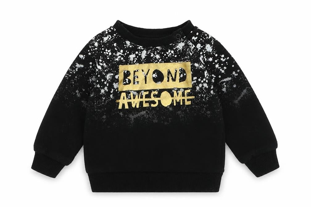 primaerk Boys Black  Cotton Pullover Jumper Size 3-6 Months  Button