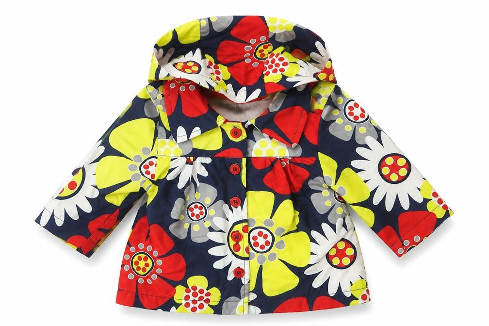 TU Girls Multicoloured Floral  Basic Coat Coat Size 0-3 Months   Button