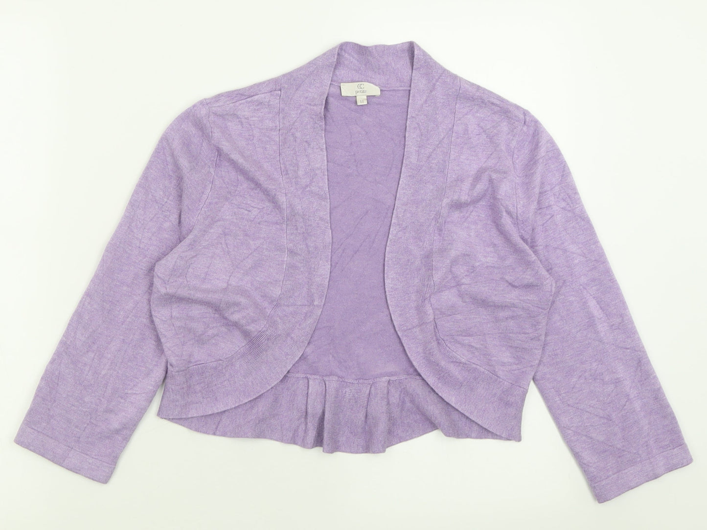 CC Womens Purple V-Neck  Viscose Cardigan Jumper Size M