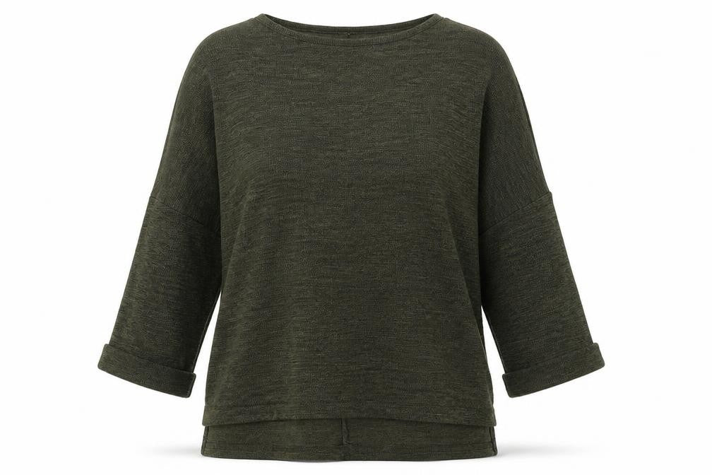 New Look Womens Green Crew Neck  Polyester Pullover Jumper Size S