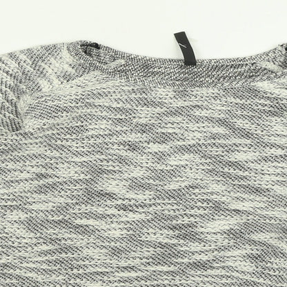 Woolworths Womens Grey Crew Neck  Cotton Pullover Jumper Size M