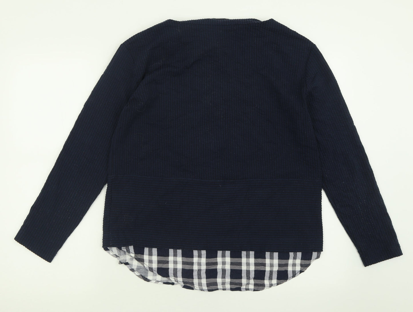 Marks and Spencer Womens Blue Crew Neck  Polyester Pullover Jumper Size 12