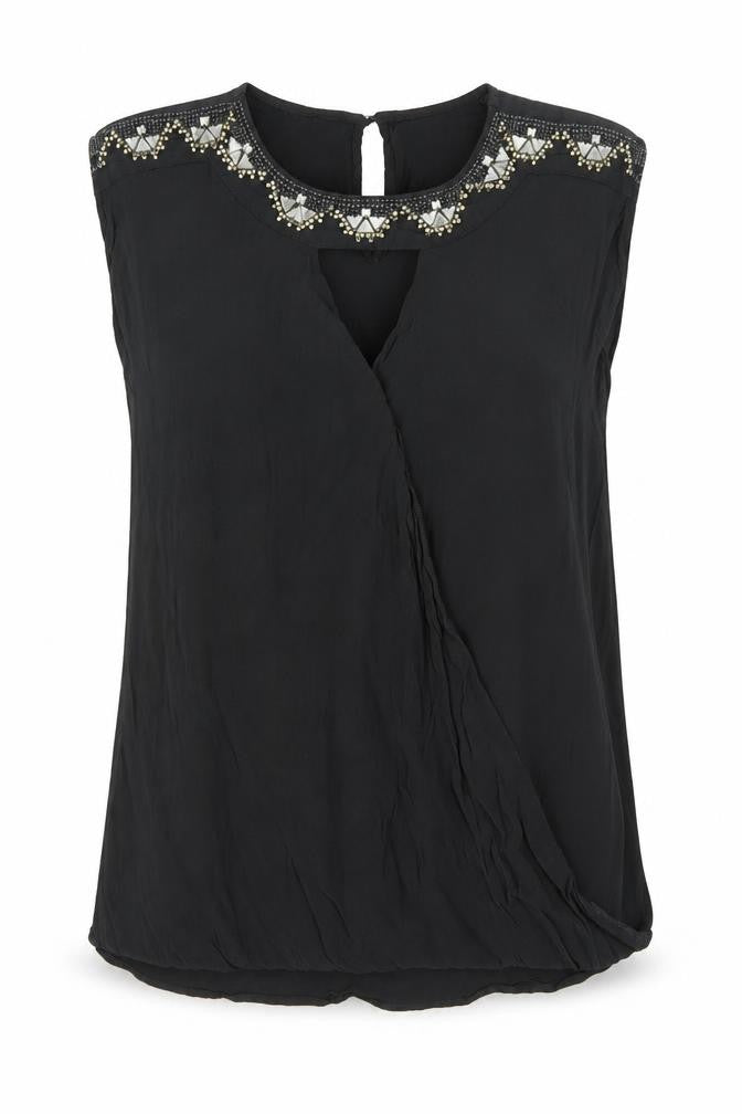 Oasis Womens Grey  Viscose Basic Tank Size 10 V-Neck